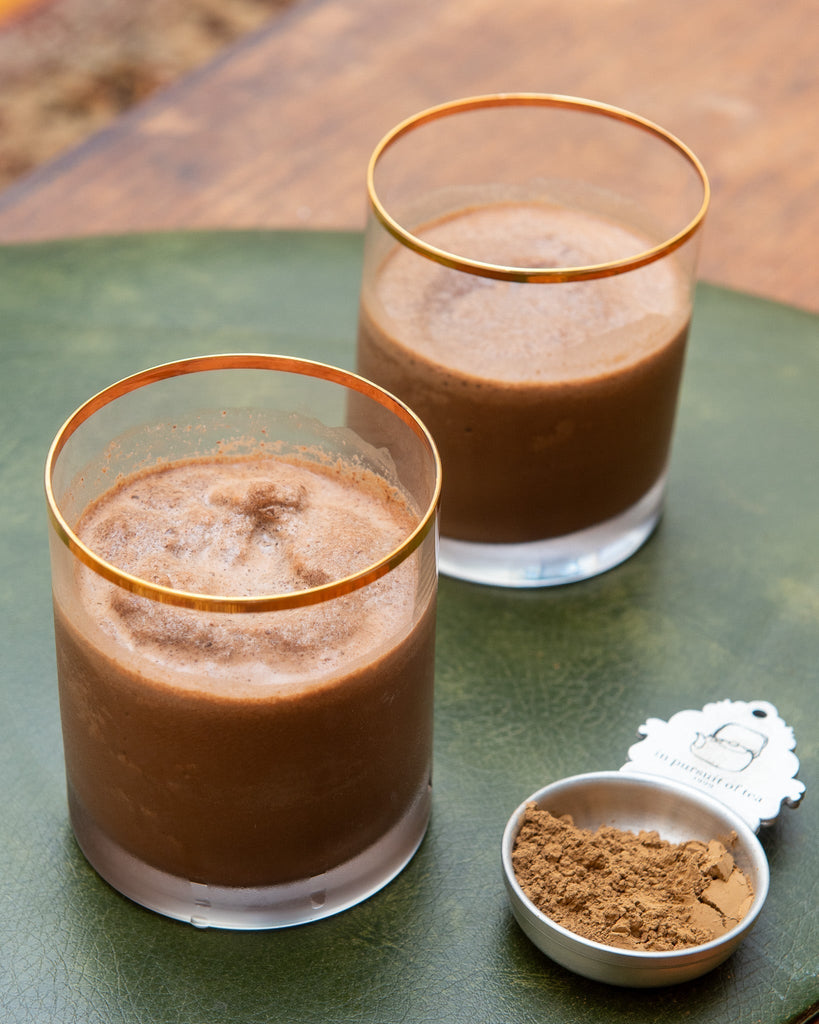 Hojicha frozen hot chocolate recipe