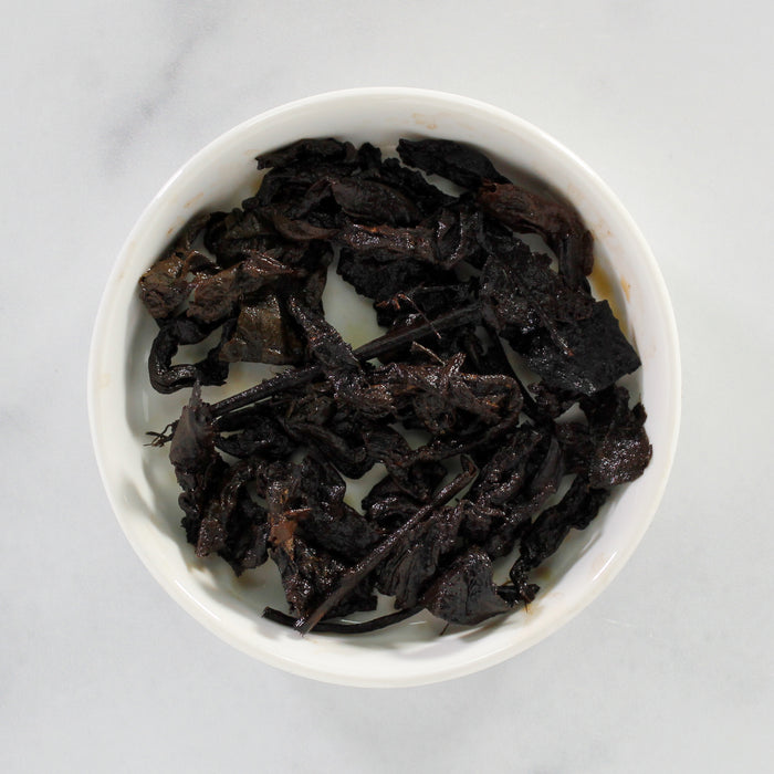 Shu Pu-erh Looseleaf - spent leaves