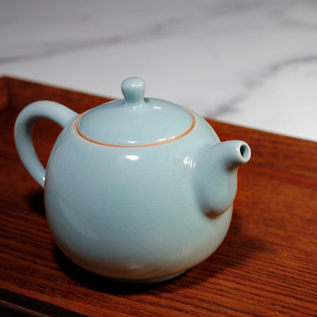 Sky blue gongfu teapot